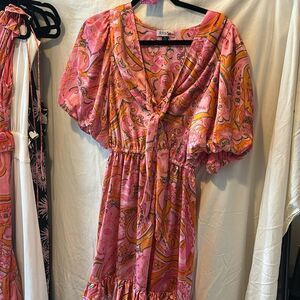 Delfi Collective Pink Sage Dress Sz S *Flawed*